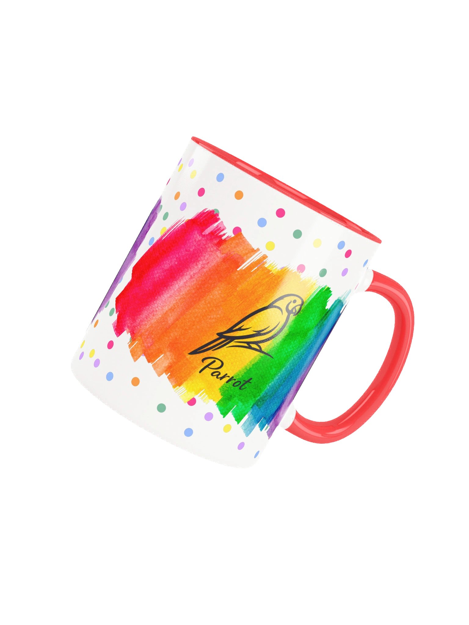 Colorburst Parrot Silhouette Mug – 11oz / 15oz product image (4)