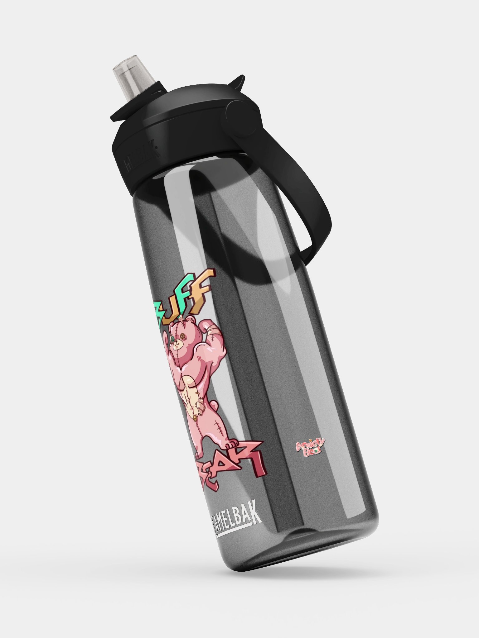 Anxiety Bear Flip Straw Water Bottle product image (4)