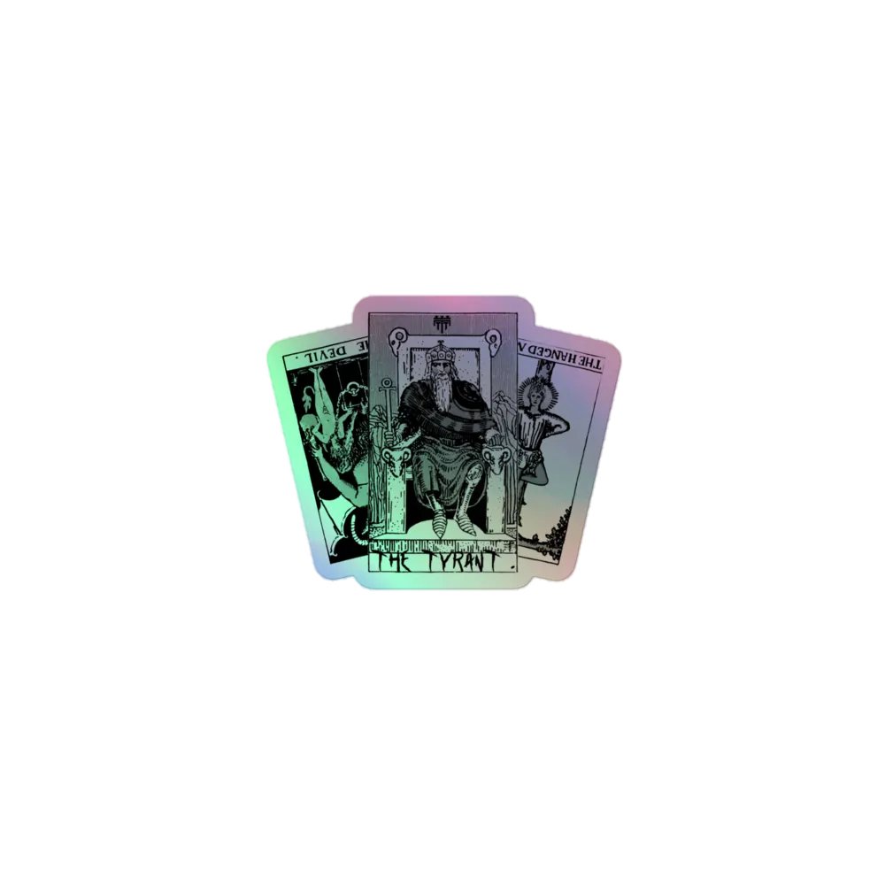Tarot The Tyrant Holographic Sticker (multiple sizes) product image (1)