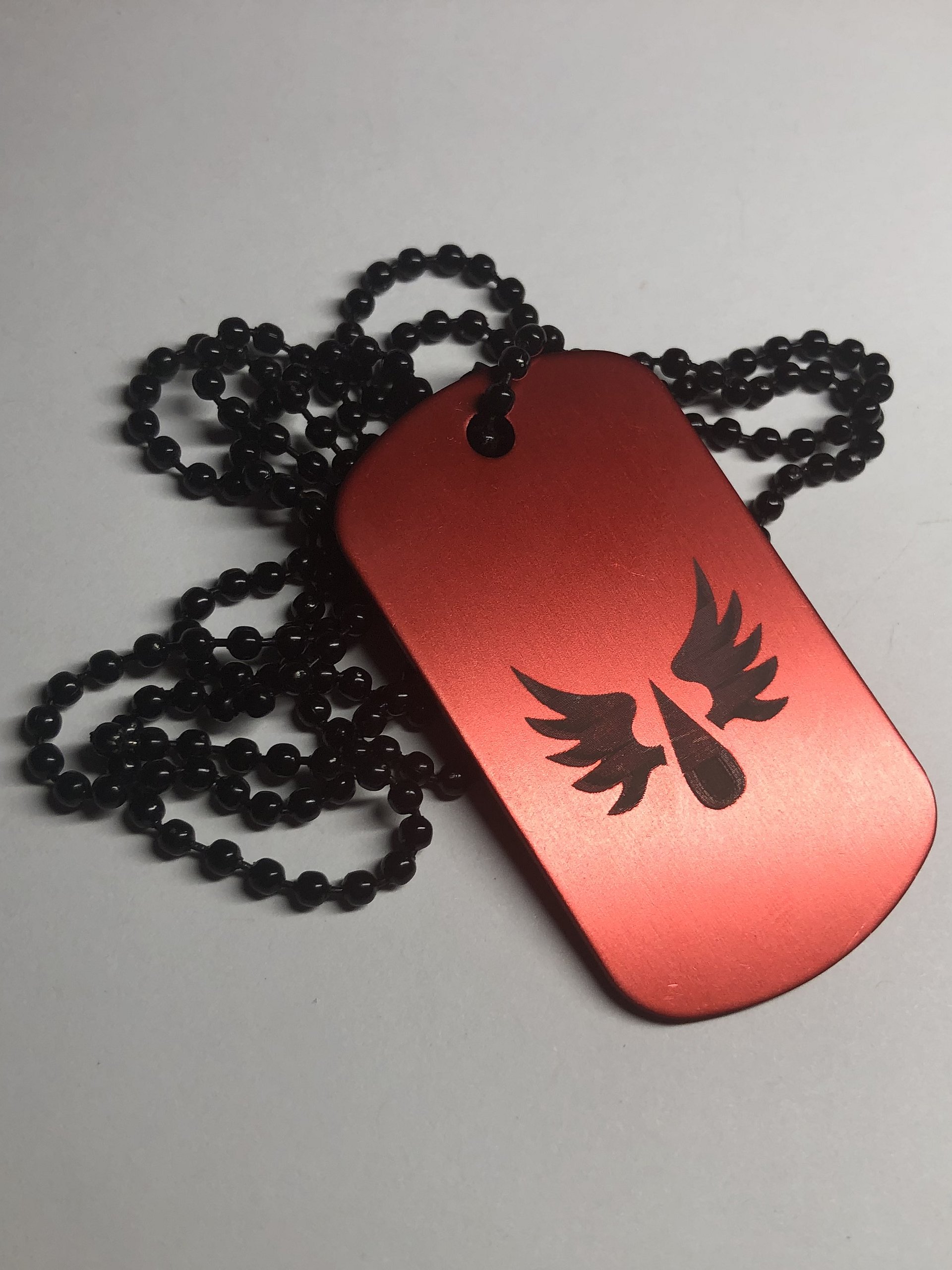 ANGELS - Engraved Dog Tag Pendant Necklace product image (2)