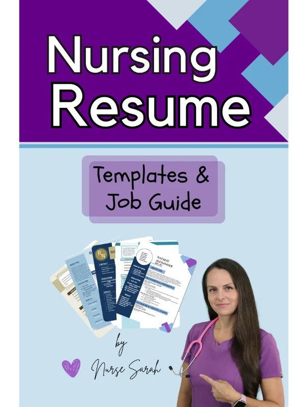 Nursing Resume Templates and Job Guide by Nurse Sarah® (Digital) product image (1)