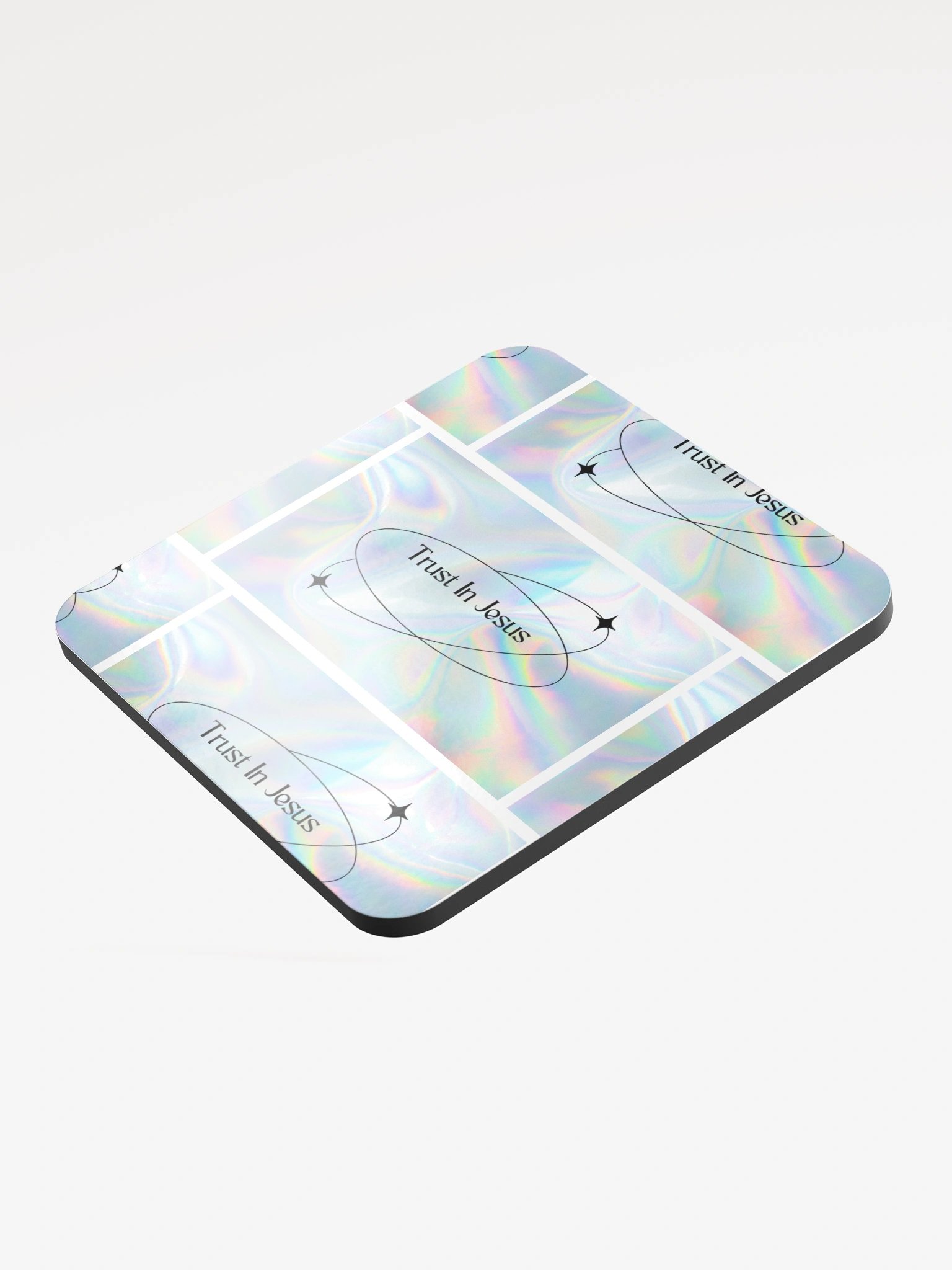 Holographic Trust In Jesus Coaster product image (3)