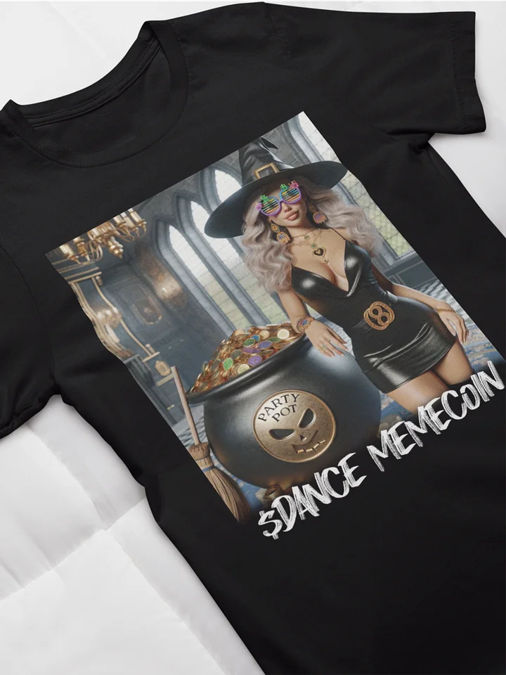 WEALTHY WITCH - DANCE MEMECOIN - PREMIUM TEE - BLACK product image (1)