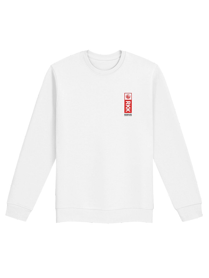White Eco Sweatshirt, Unisex, RKK Logo product image (1)