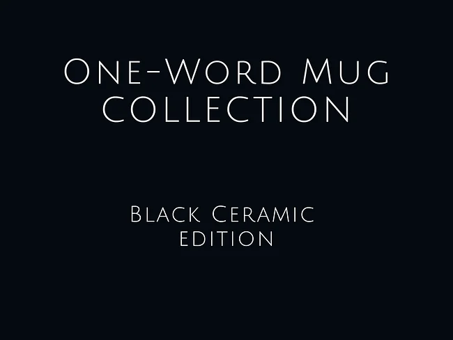 [WORD MUGS - BLACK]