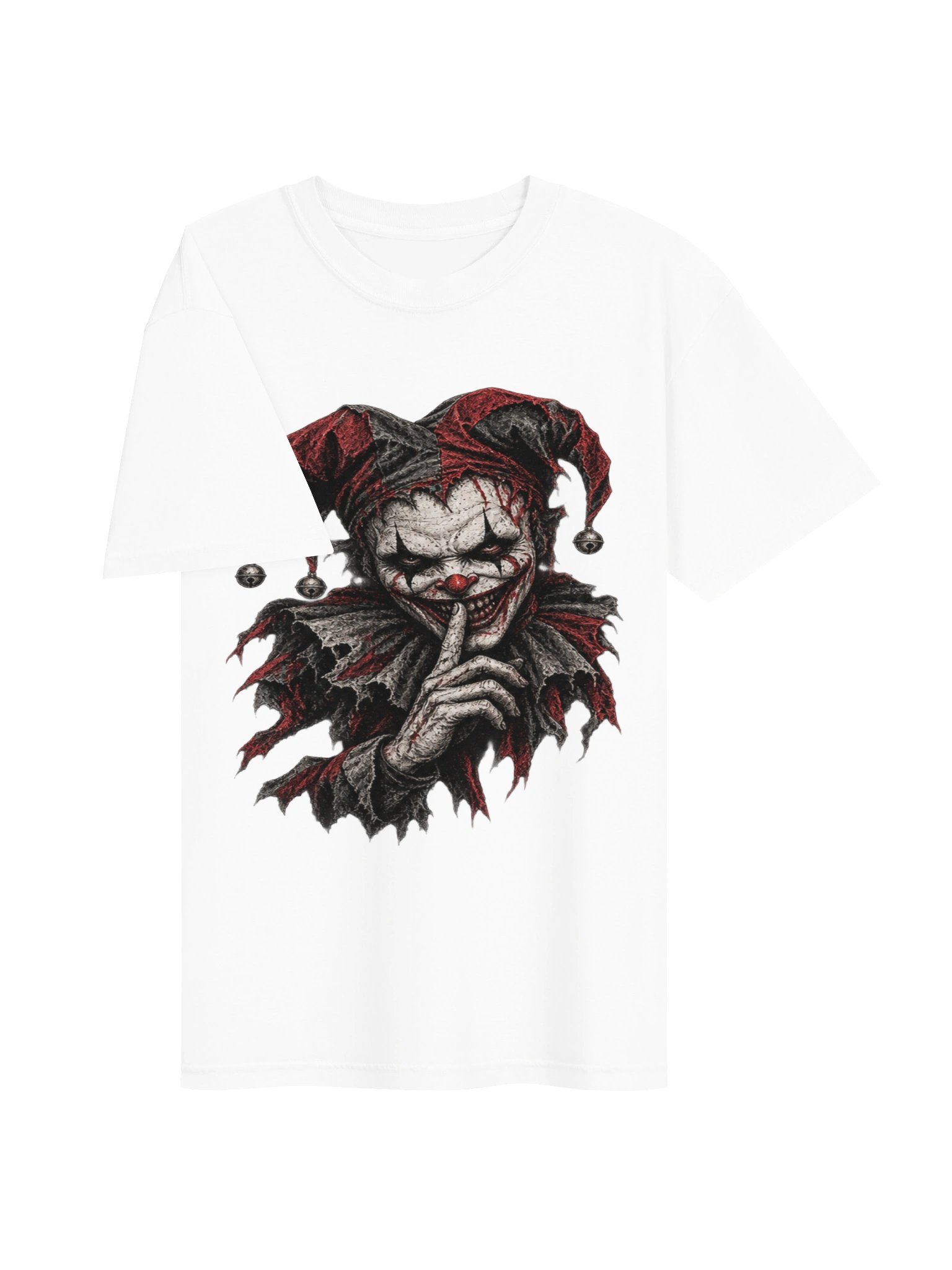 SINISTER HARLEQUIN JESTER GRAPHIC T-SHIRT | EVIL CLOWN HORROR GRAPHIC TEE product image (5)