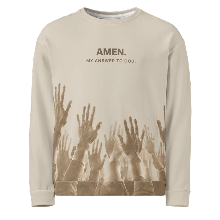 AMEN. My Answer To God | Premium Christian Sweatshirt | Minimal Worship Streetwear product image (1)