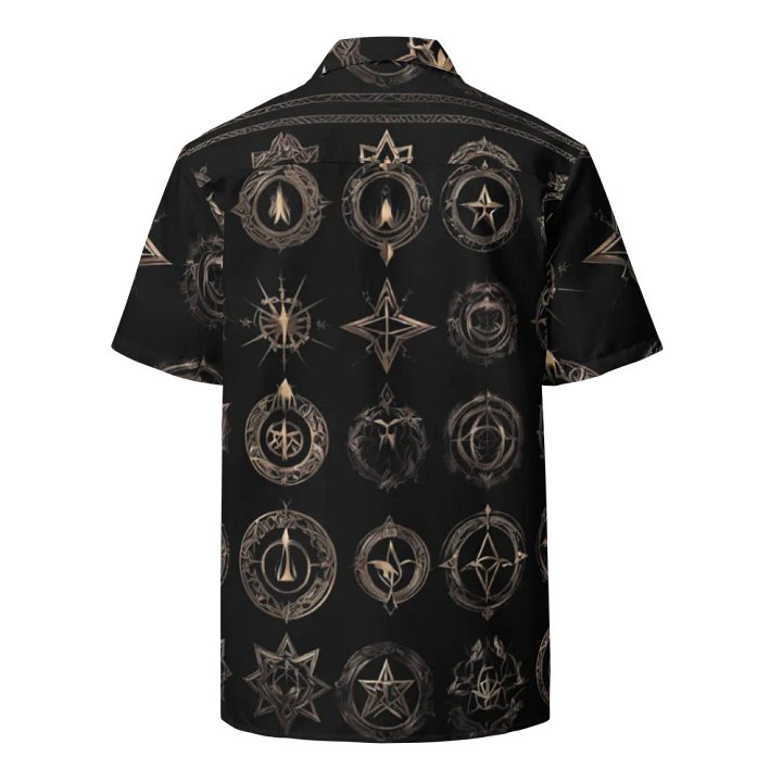 Black & Gold Symbology Hawaiian Shirt product image (1)