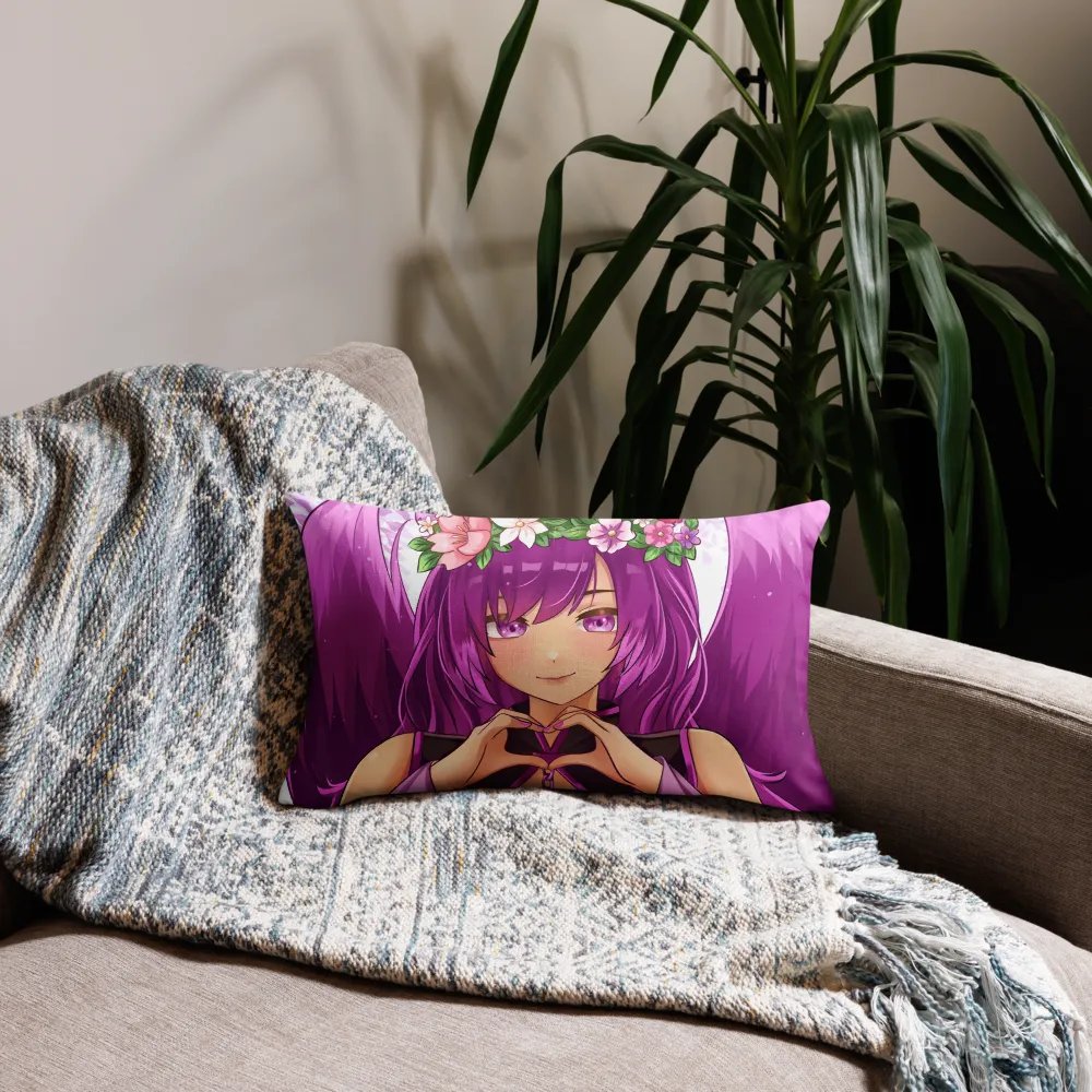 Floral Heart Anime Premium Pillow Case product image (25)