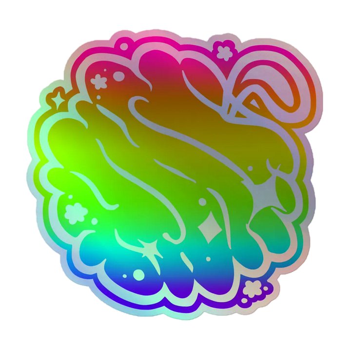 Holographic Rainbow Dusty Lufa Sticker product image (1)