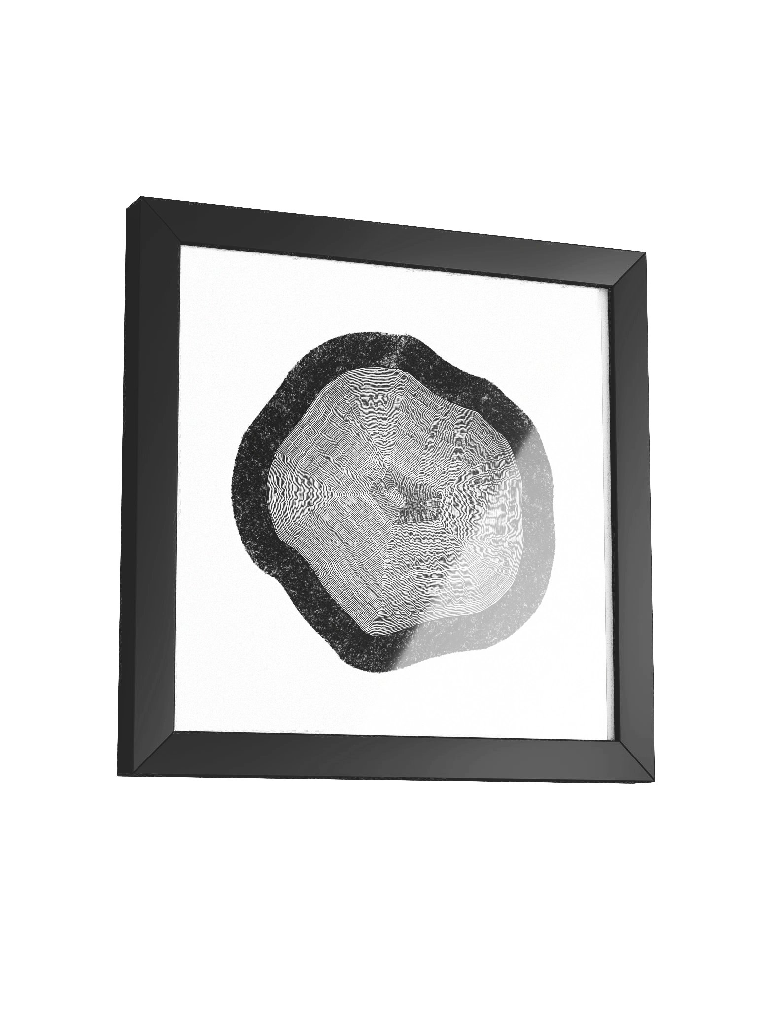 "Layers upon Layers" - Framed Minimalist Art Print - White product image (3)