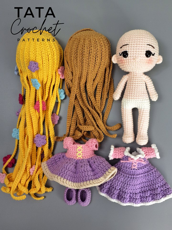 PDF -♡- Doll Dress Up & Transformation -♡- Princess Amigurumi Crochet Pattern product image (2)