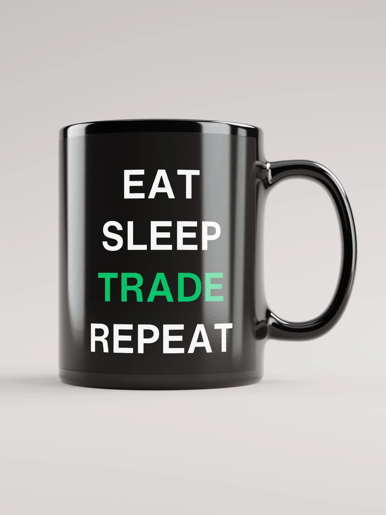 Eat, Sleep, Trade, Repeat Distorted Mug product image (1)