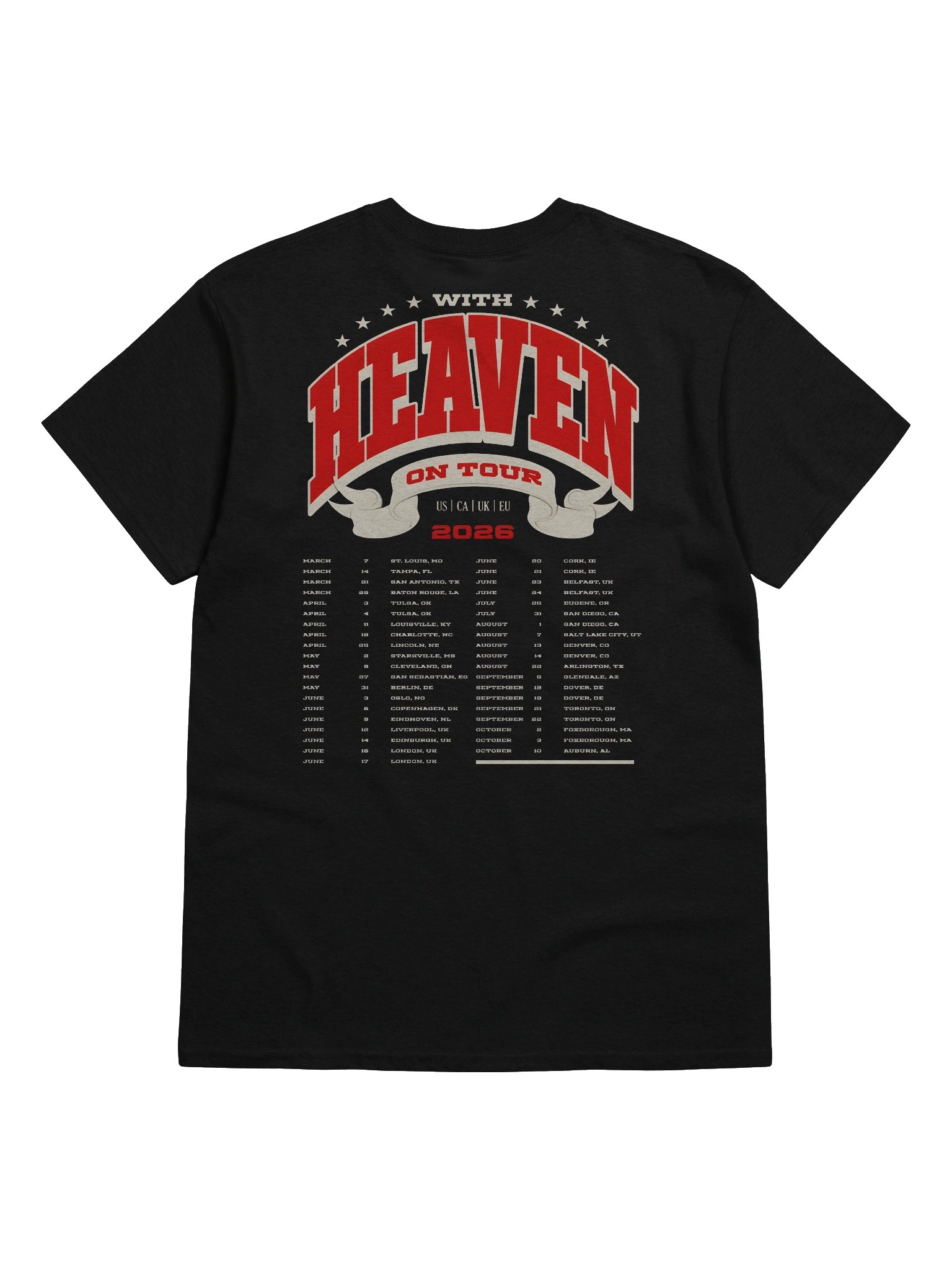 Zach Bryan With Heaven on Top Black Tour Tshirt product image (2)
