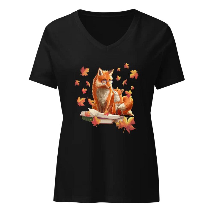 Fall Fox Family V Neck T-Shirt product image (1)