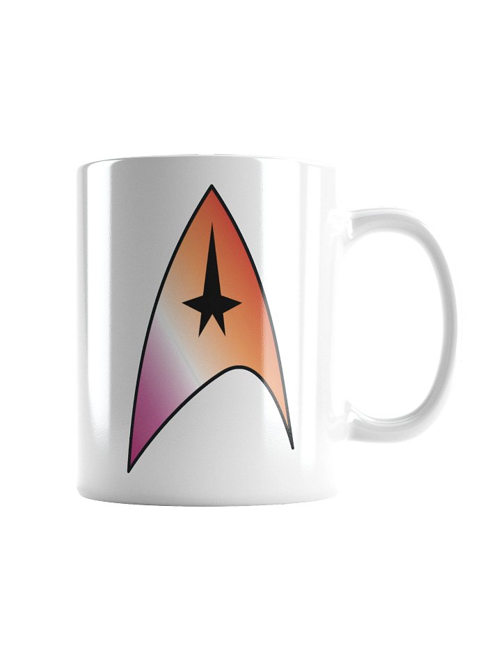 Lesbian Pride Gradient Starfleet Mug product image (1)