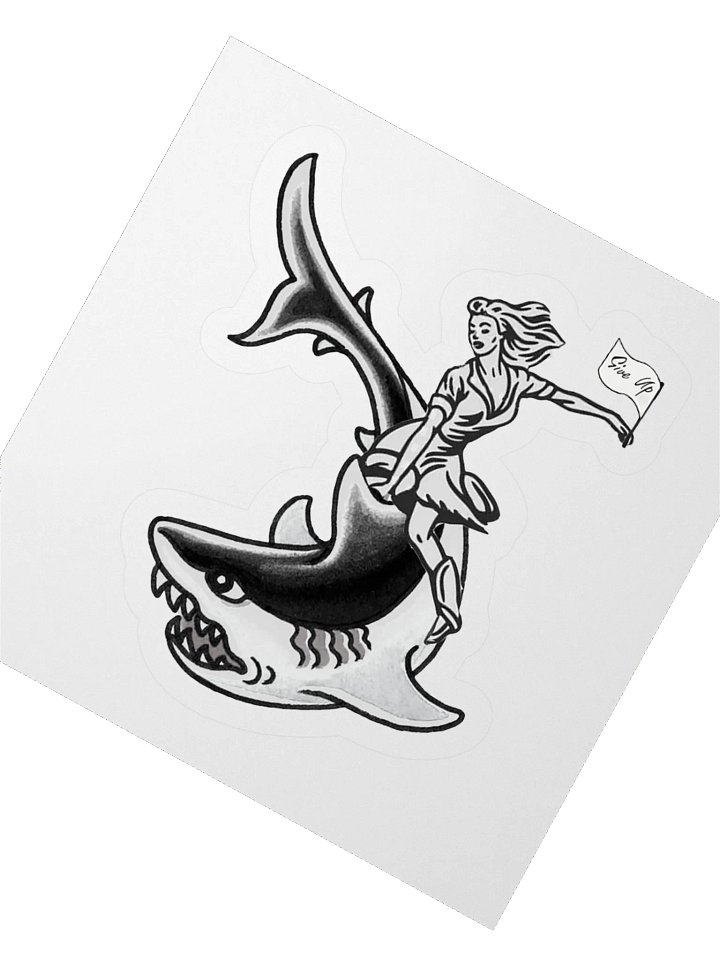 Shark Rider Cut Stickers product image (7)