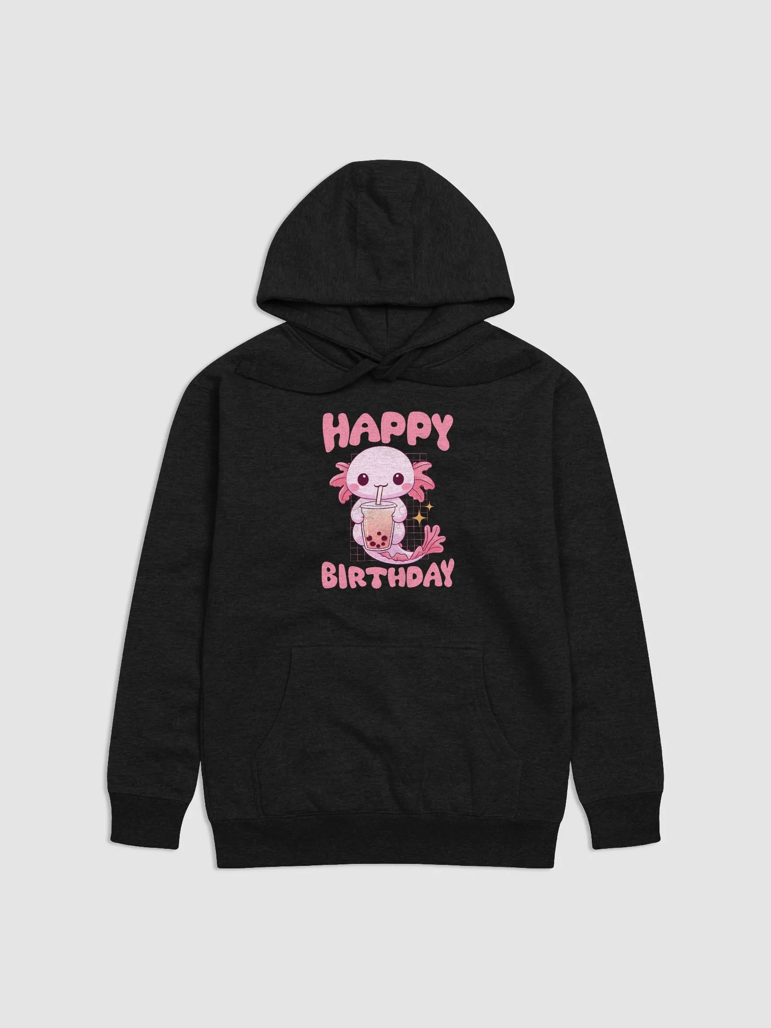 Happy Birthday (Axolotl Drinking Bubble Tea) Hoodie 1 product image (1)