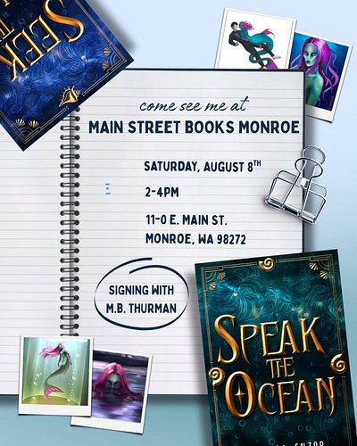 Signing announcement! Join myself and @mbt_writes for a signing at @mainstbooksmonroe on Saturday, August 8th! I'll have the ...
