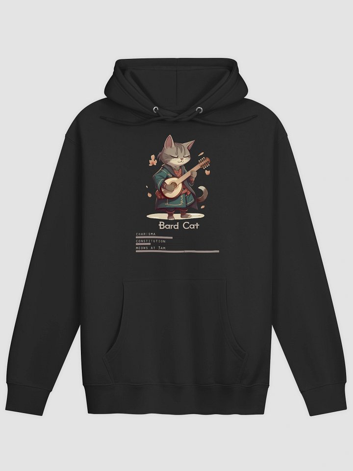 RPG Bard Cat unisex medium-heavy fleece lined hoodie for gamers and cat lovers product image (4)
