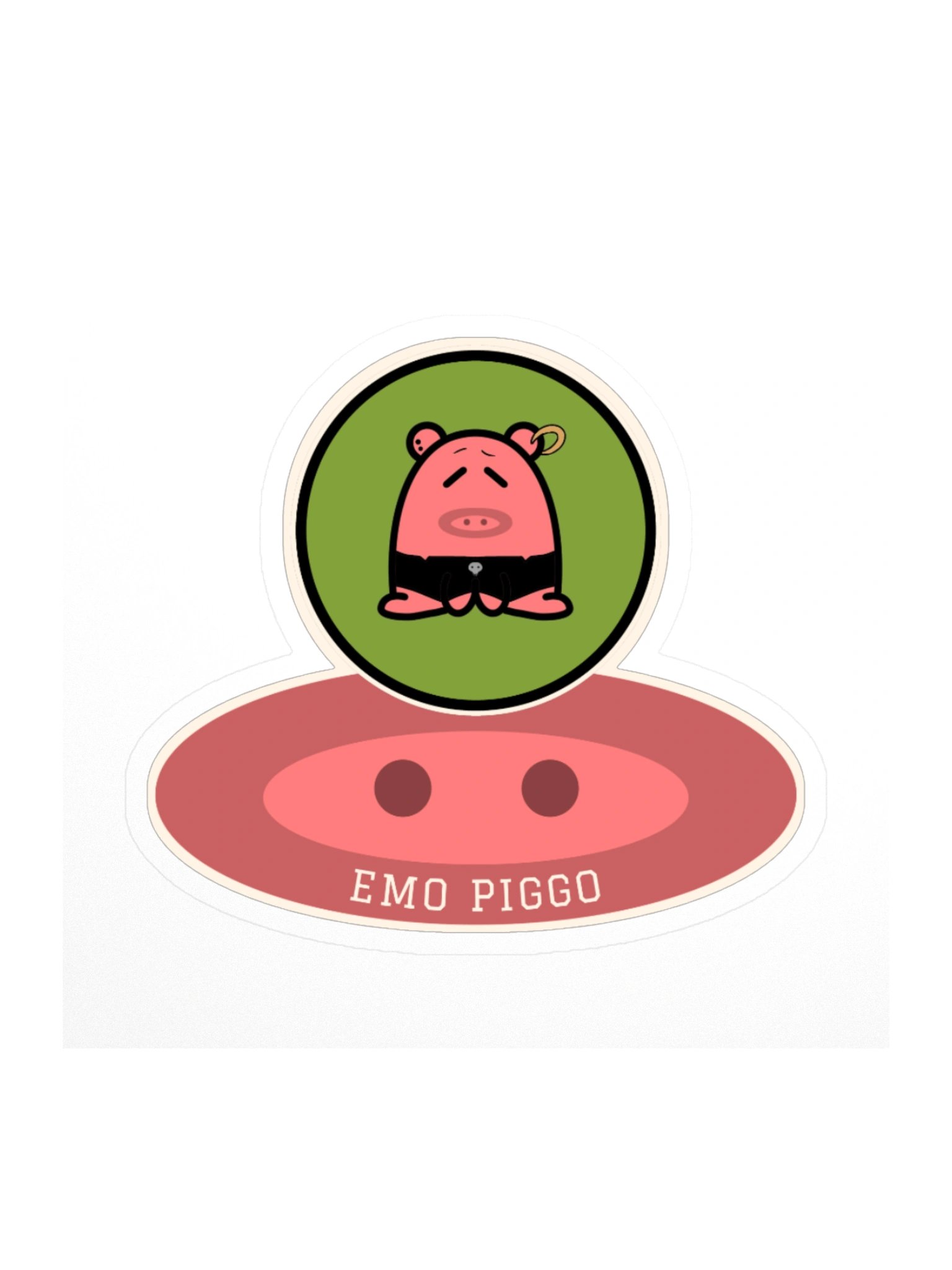 Emo Piggo Snout Sticker product image (2)