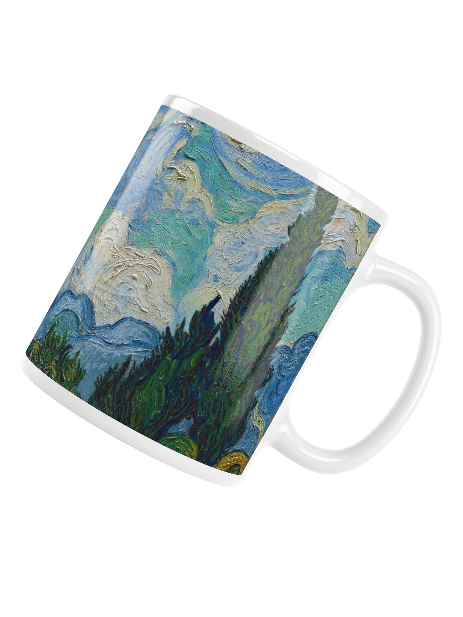 Wheat Field with Cypresses (Vincent van Gogh) Mug product image (7)