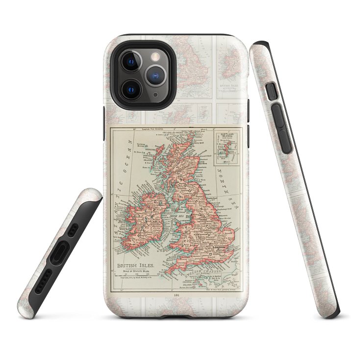 Antique British Isles Map iPhone® Tough Case product image (3)