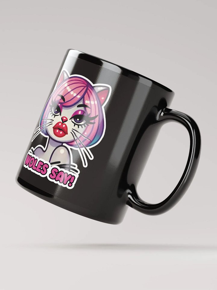 Woles Say! Black Glossy Mug product image (4)