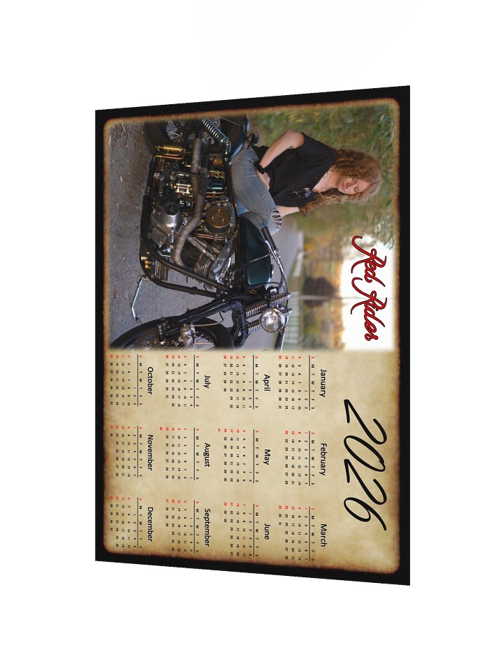 "Red And Her Ride" Poster Style 12 Month Calendar product image (4)