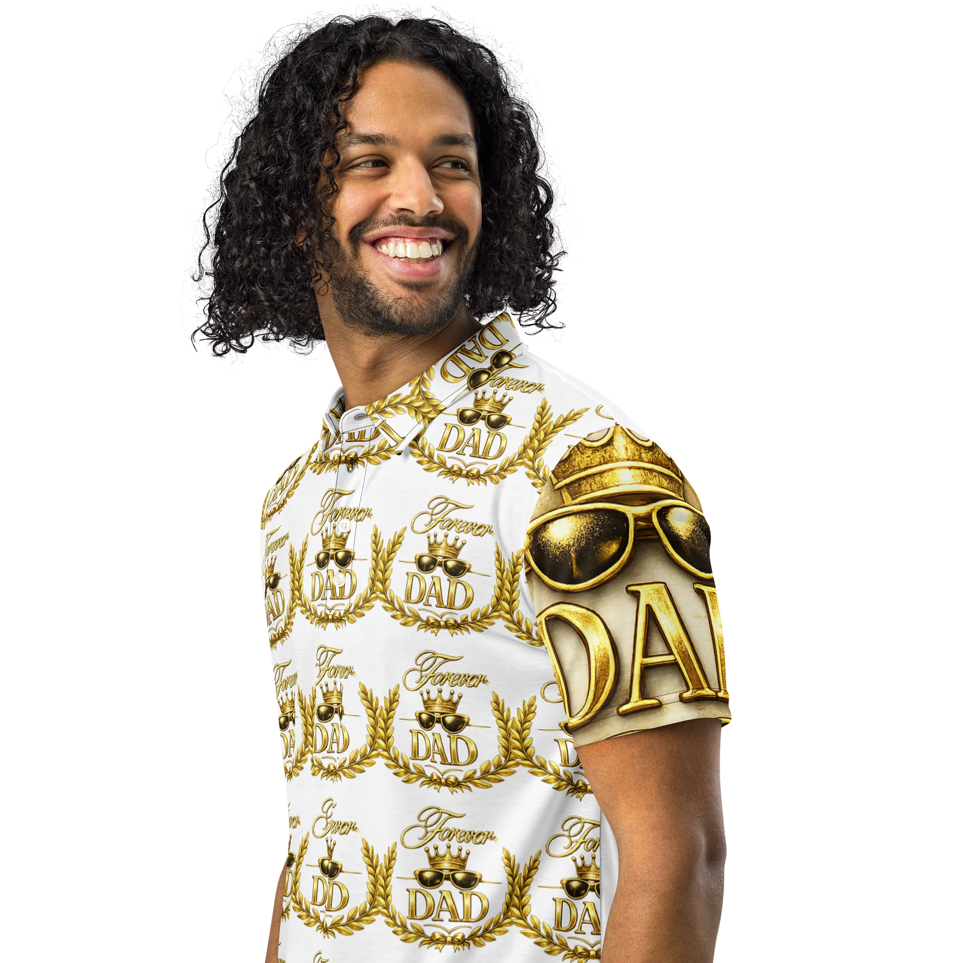 Gold DAD Crown Pattern Polo product image (2)