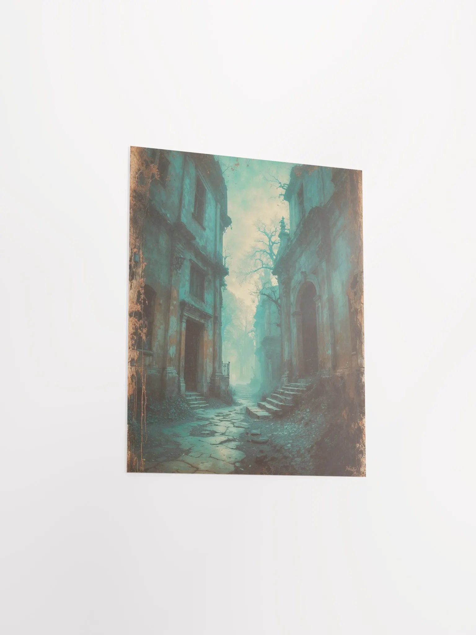 Misty Cobblestone Lane Poster product image (19)