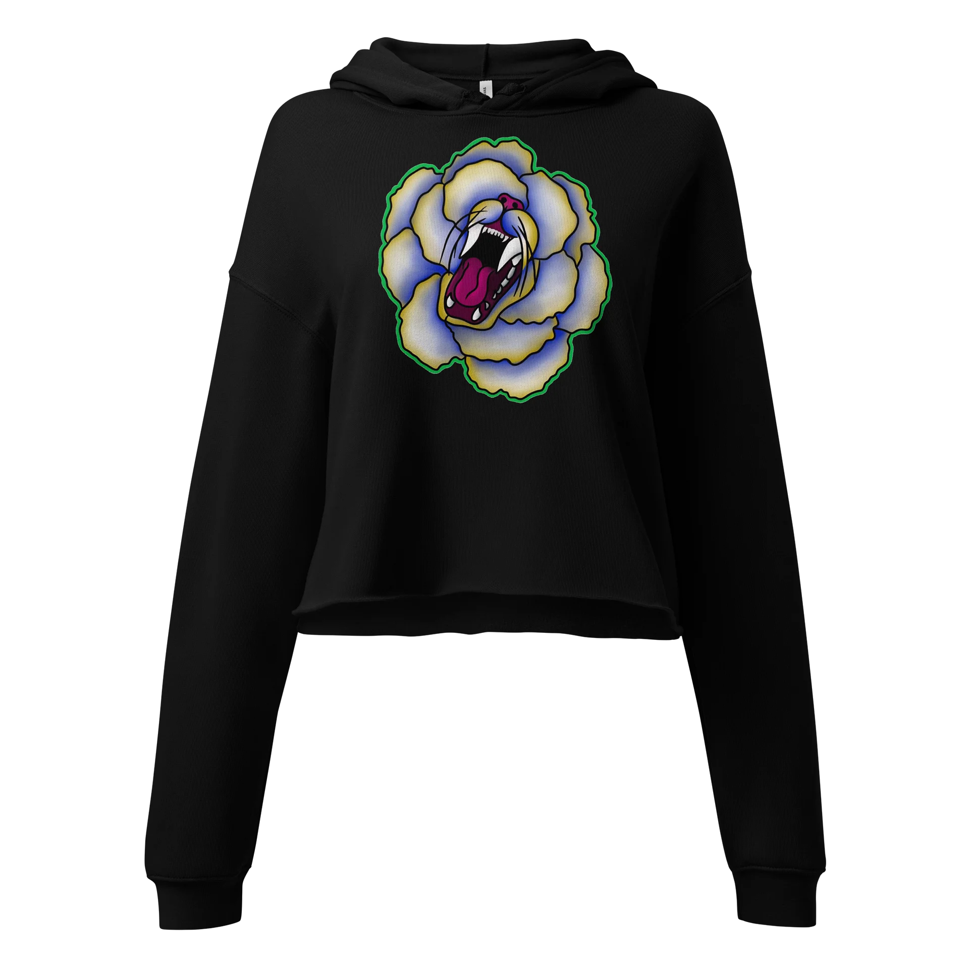 Snarling Floral Crop Hoodie product image (1)