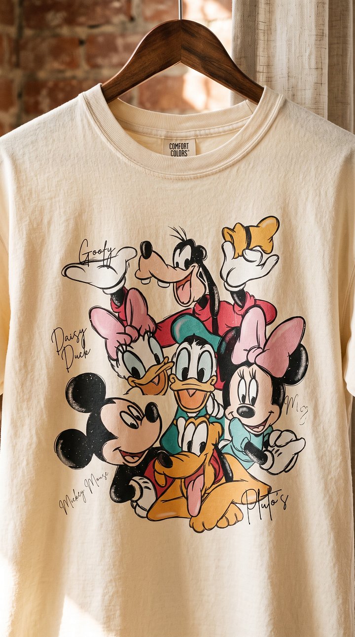 Retro Mickey And Friends Signatures T-Shirt, 2026 Disney Family Trip Shirt, Mickey Mouse & Co Disneyland Vacation Gift, Comfort Colors Style Tee product image (63)