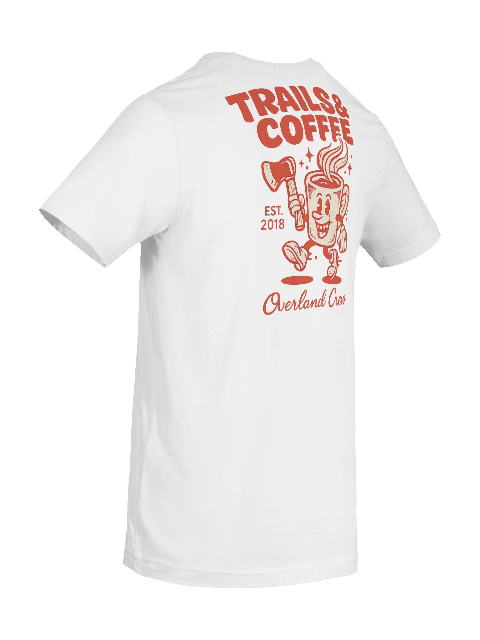 Trails & Coffee Overland Crew White Tee product image (10)
