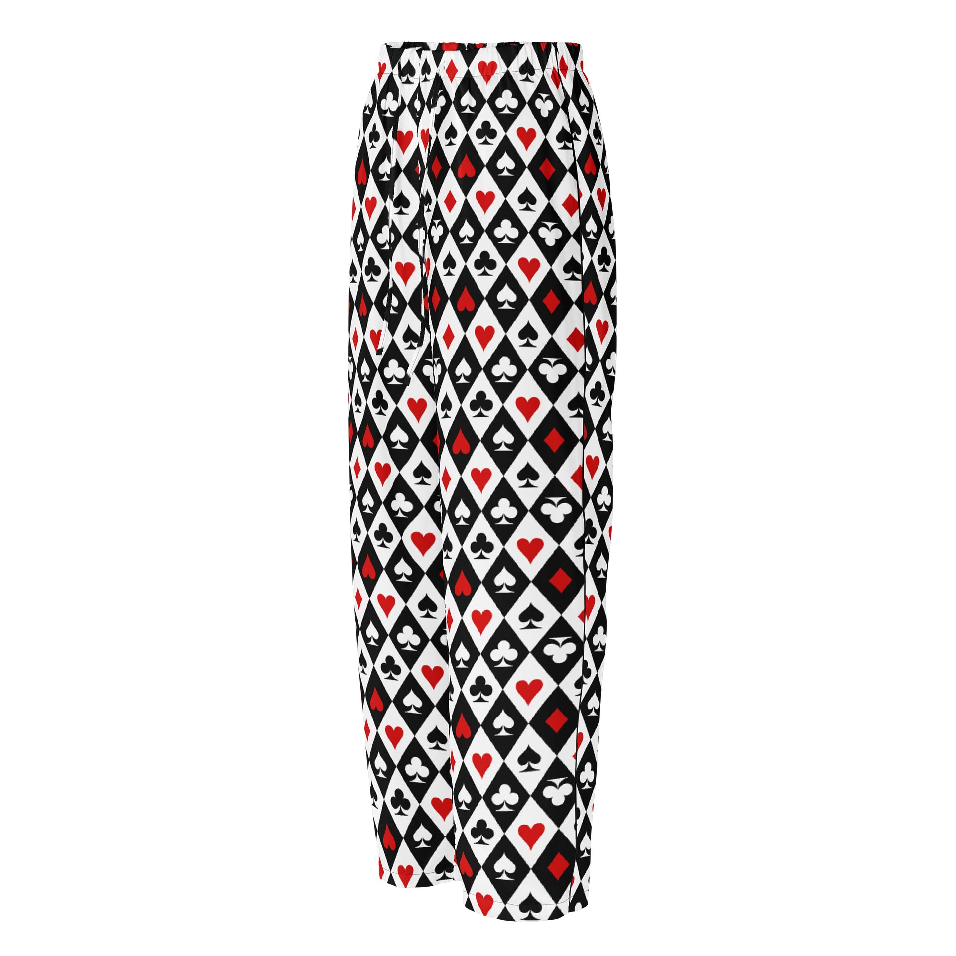 Retro Playing Card Suits Argyle All-Over Print Pajama Pants product image (4)