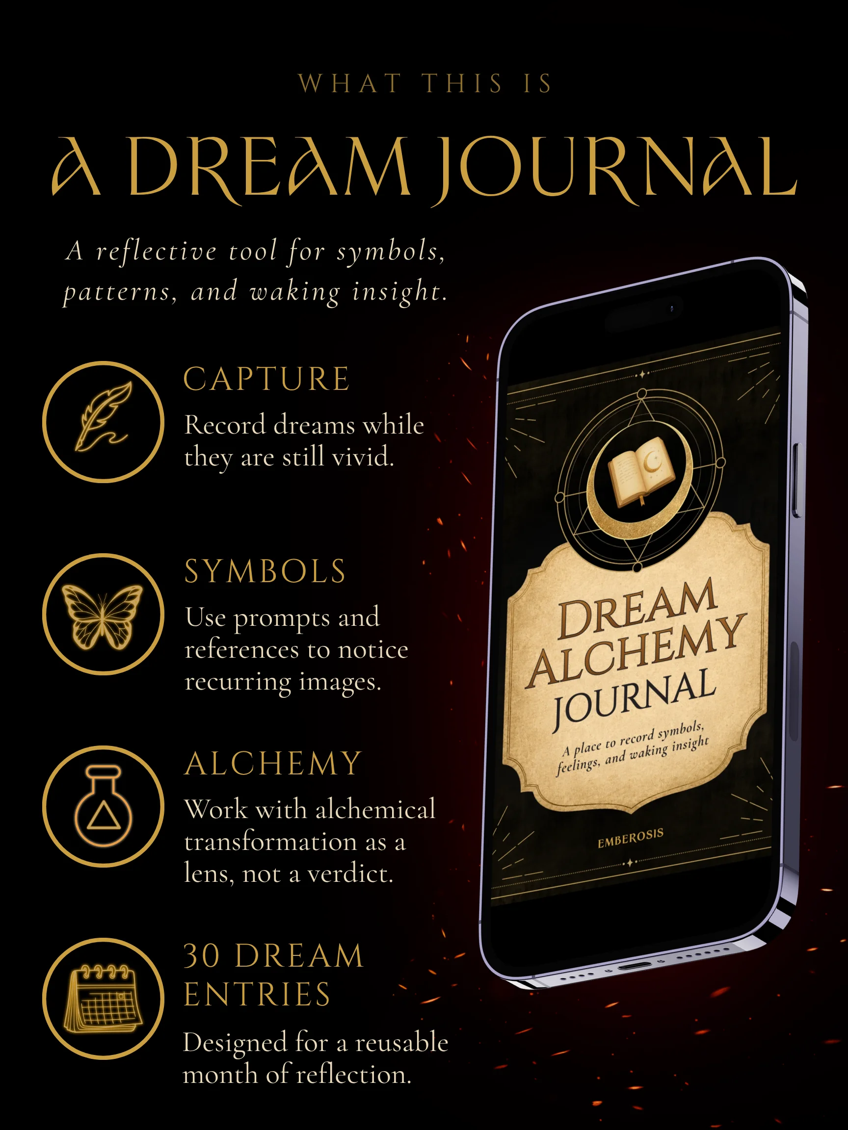 Dream Alchemy Journal PDF · 30-Day Dream Journal + Symbol Reflection Workbook product image (3)