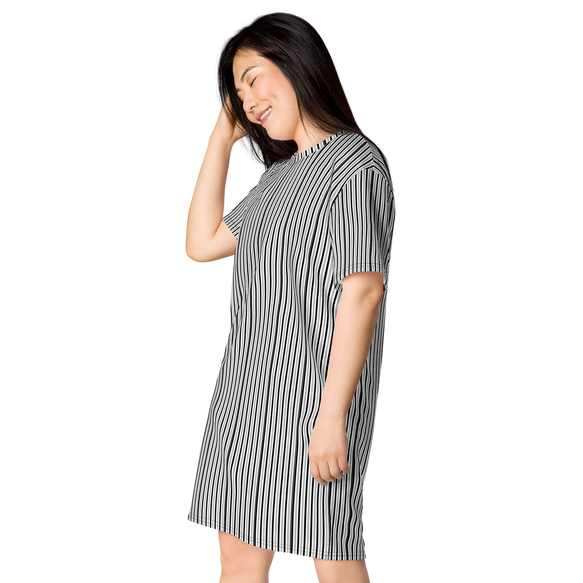 Monochrome Stripe T-Shirt Dress product image (3)
