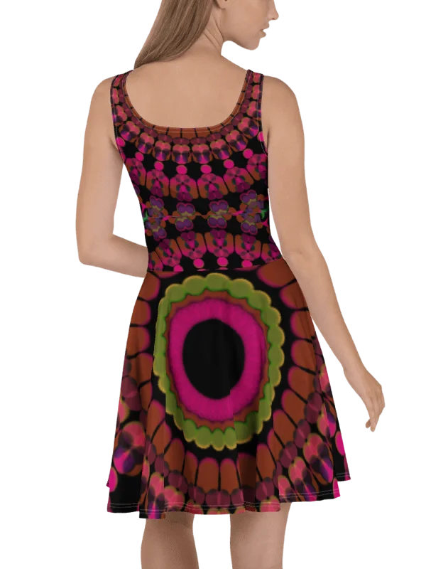 Midnight Bloom Mandala – All-Over Print Skater Dress product image (4)