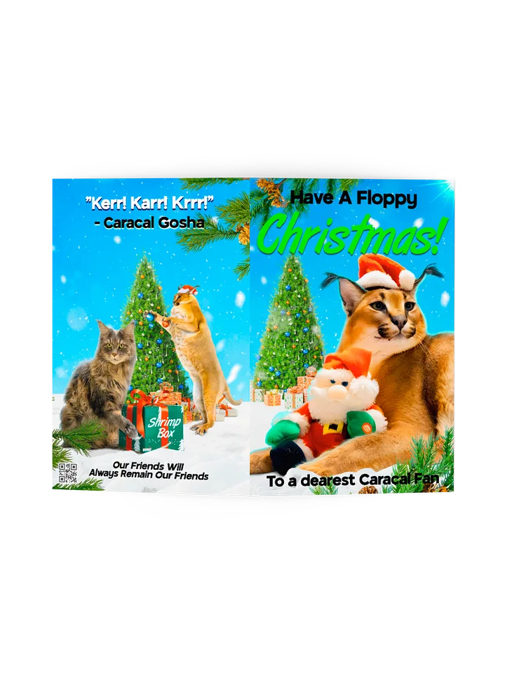 Christmas Floppa Caracal Cat Card product image (2)