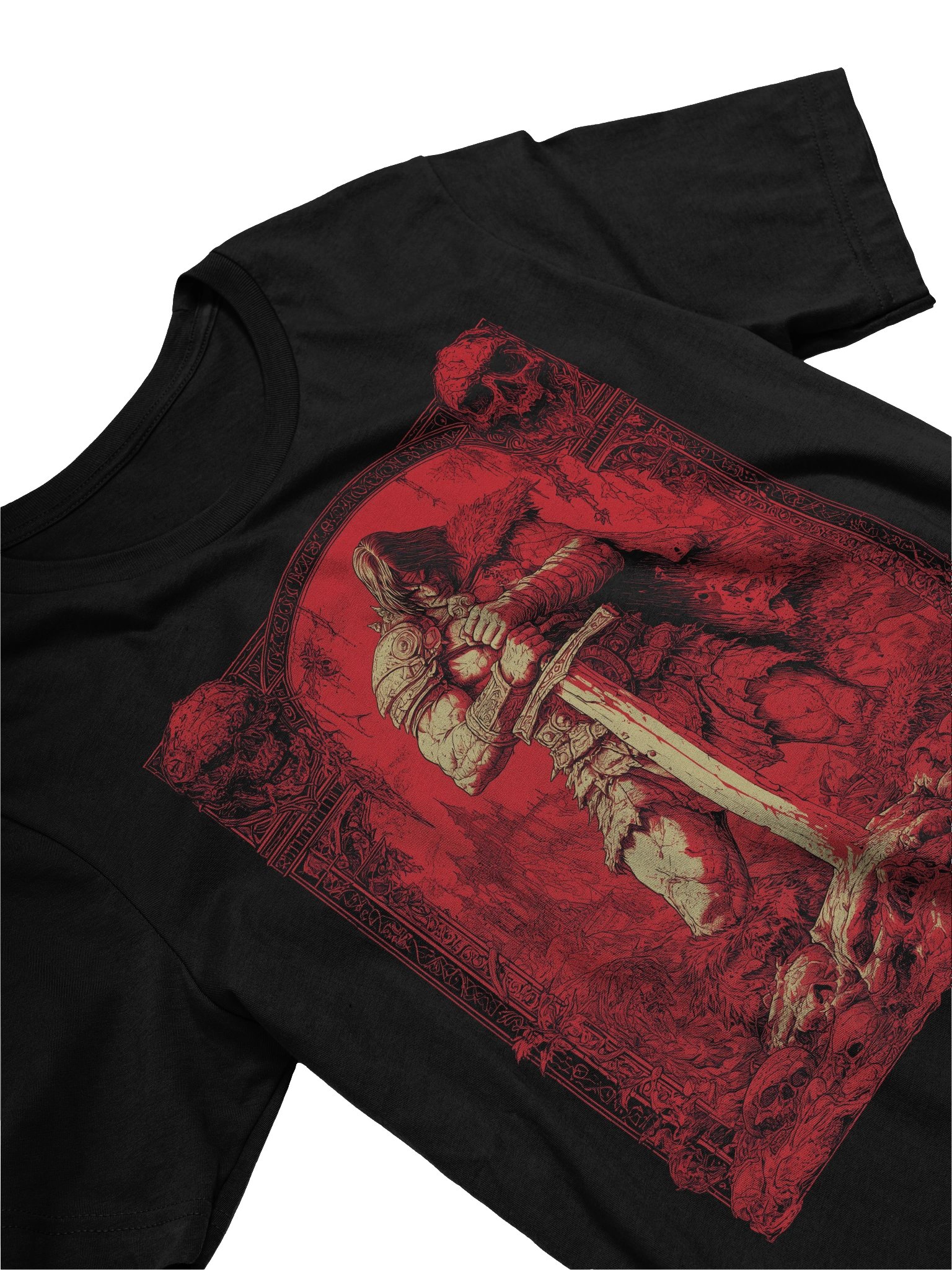 Savage Sword Blood Red Conan Cimmeria Barbarian Robert E. Howard Hyborian Crom, Dark Fantasy T-Shirt product image (3)