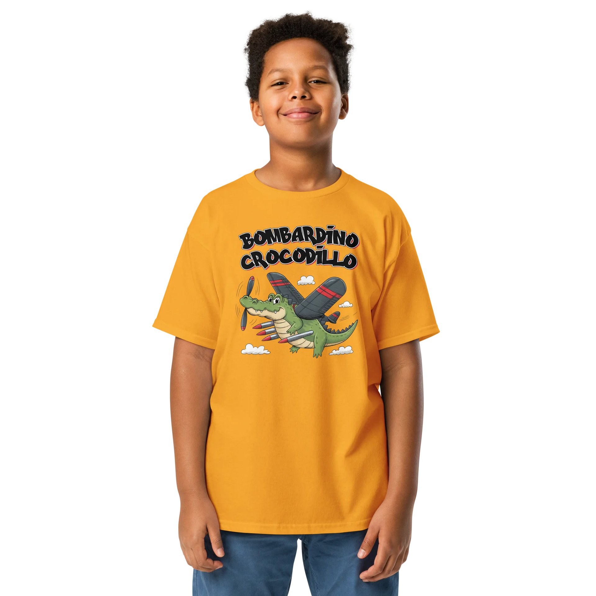 Bombardino Crocodilo – Cartoon Brainrot Youth Tee product image (1)