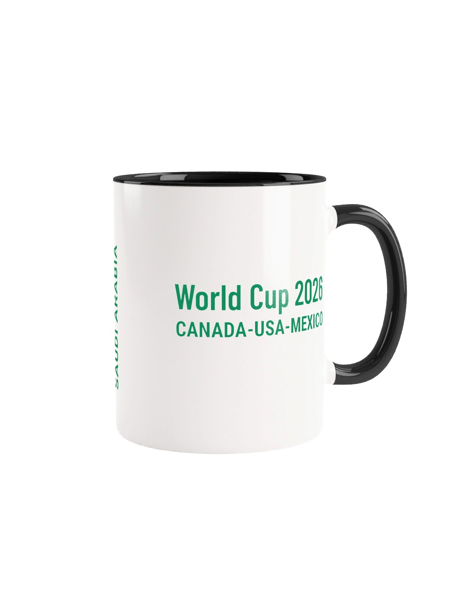 Saudi Arabia 2026 World Cup Flag Mug - Saudi Arabia Soccer Fan Coffee Cup - Premium Two-Tone Ceramic Mug product image (1)