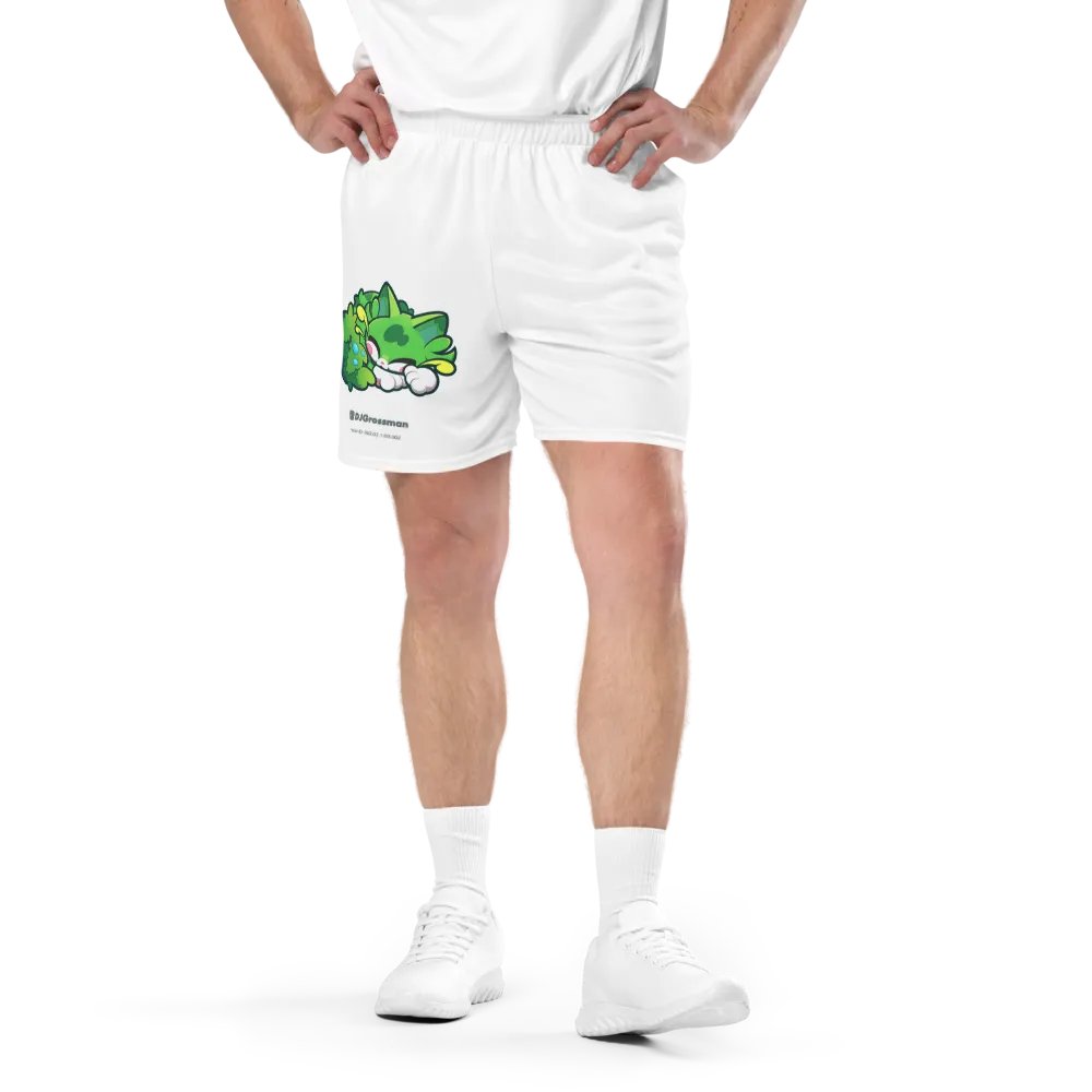 Sleeping Chloe • All-Over Print Recycled Unisex Mesh Shorts (White) product image (10)