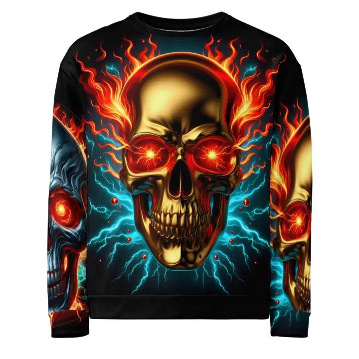 Inferno Skull All-Over Print - Unisex Sweatshirt #8 product image (1)