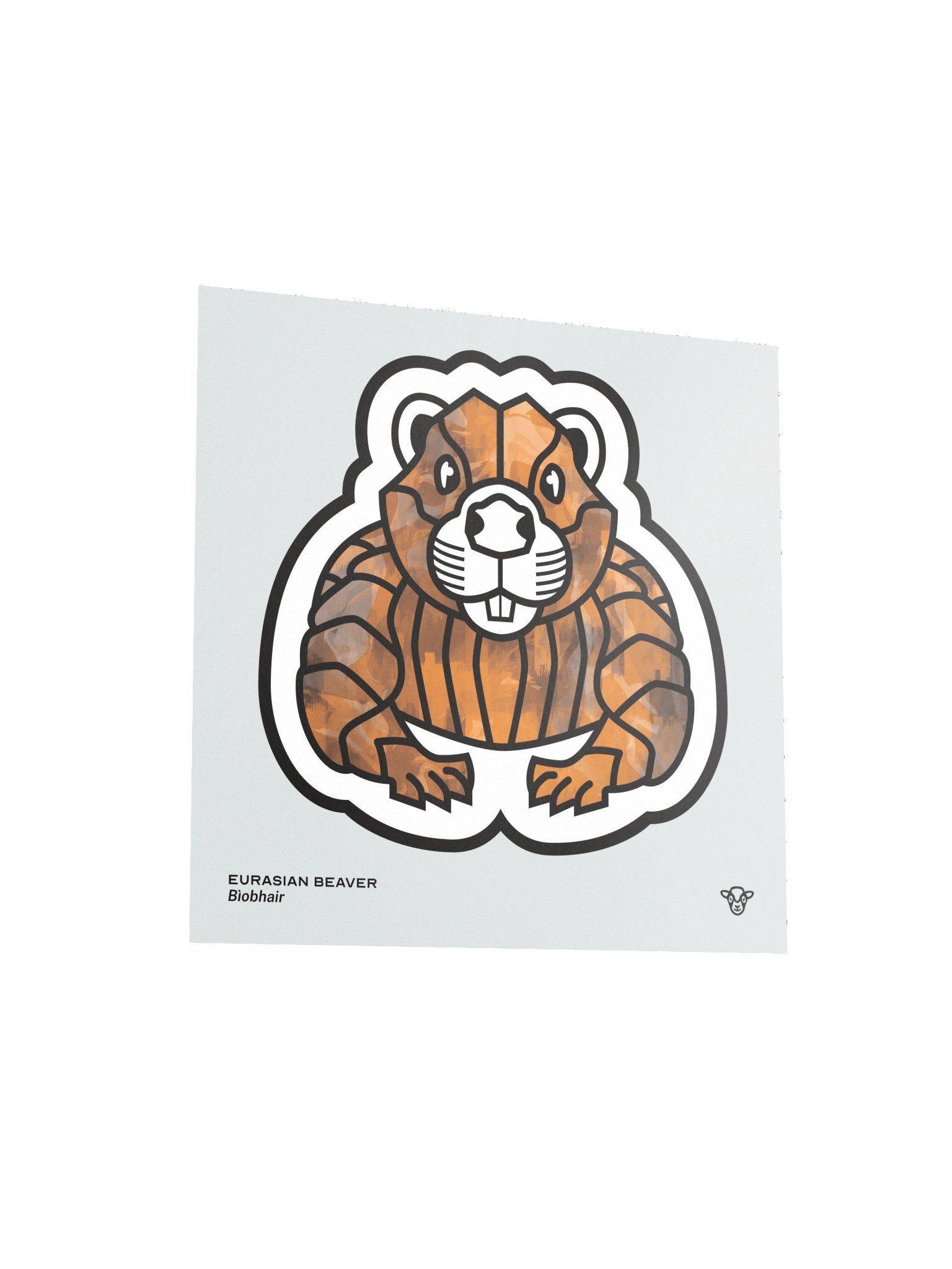 Eurasian Beaver Matte Square Print product image (3)