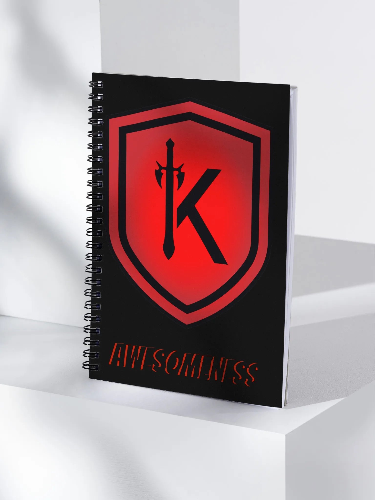 Awesomeness/NoBackSeating Spiral Notebook (BLK) product image (4)