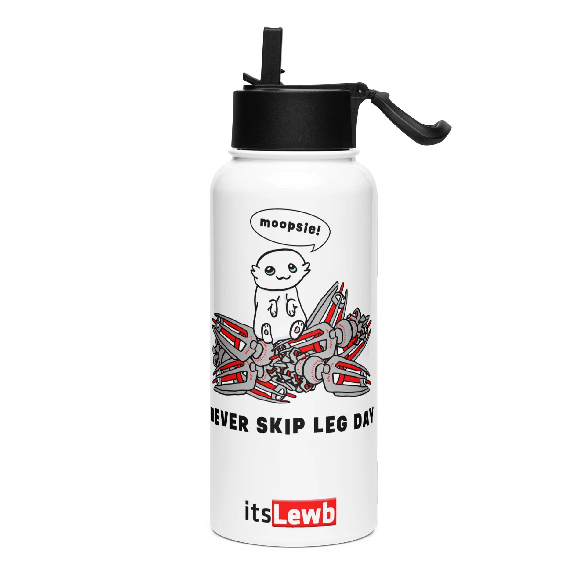 Moopsie Never Skip Leg Day Stainless Steel Water Bottle product image (1)