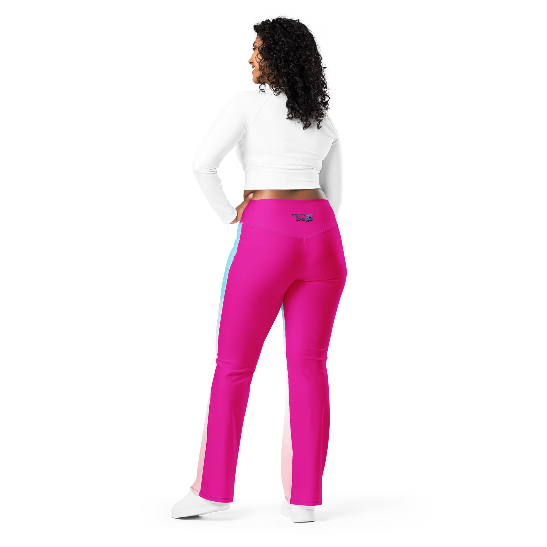 The "Constancia" Flare Leggings Blue, Pink, White product image (2)