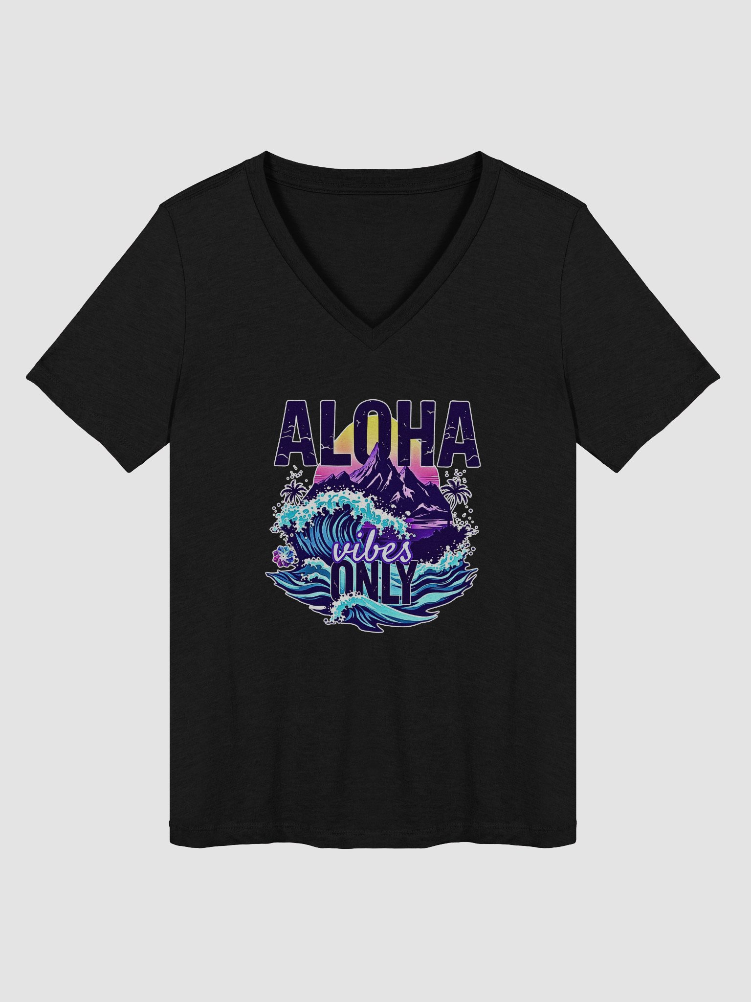 Shaka Aloha Vibes Women's V-Neck Tee product image (2)