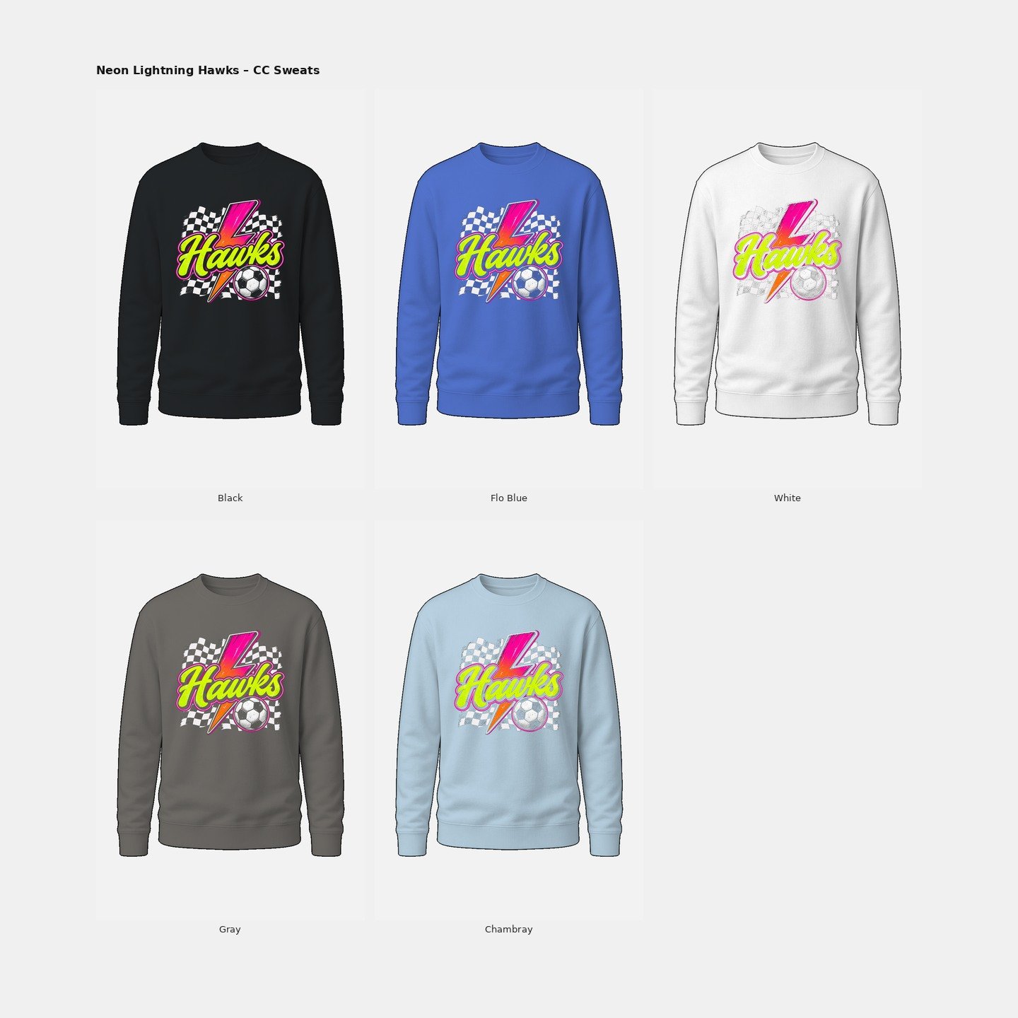 Soccer Bolt Comfort Colors Sweatshirt product image (5)